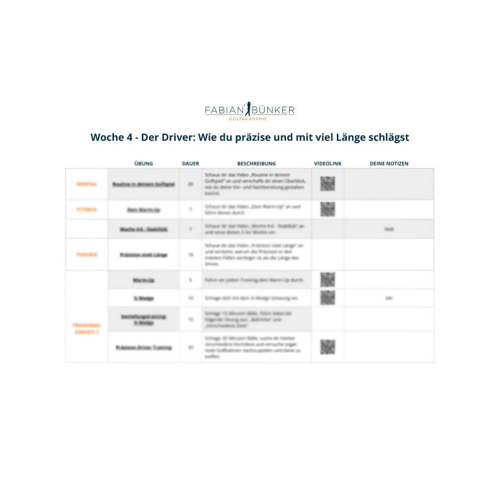 Trainingsplan