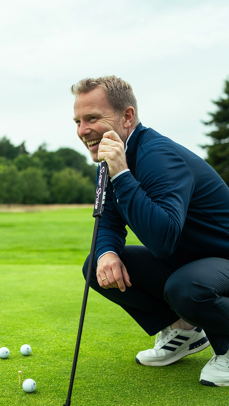 Fabian Bünker auf dem Golfplatz
